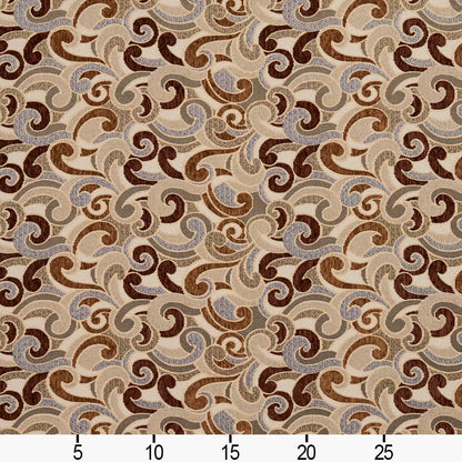 8536 Abstract & Geometric Harvest/Flutter Brown Charlotte Fabrics