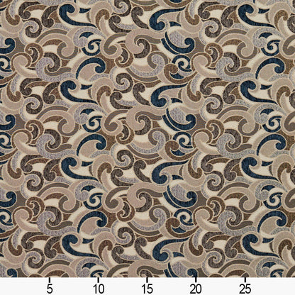 8537 Abstract & Geometric Royal/Flutter Blue,Brown Charlotte Fabrics