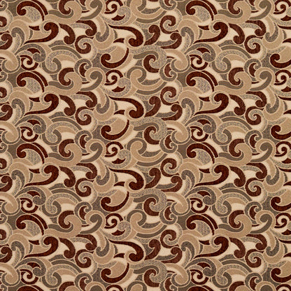 8538 Abstract & Geometric Spice/Flutter Brown Charlotte Fabrics