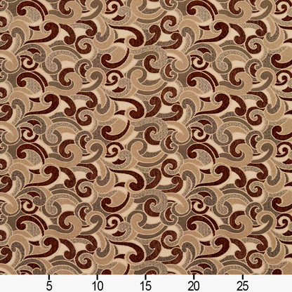8538 Abstract & Geometric Spice/Flutter Brown Charlotte Fabrics