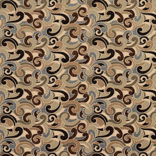 8539 Abstract & Geometric Nutmeg/Flutter Brown Charlotte Fabrics