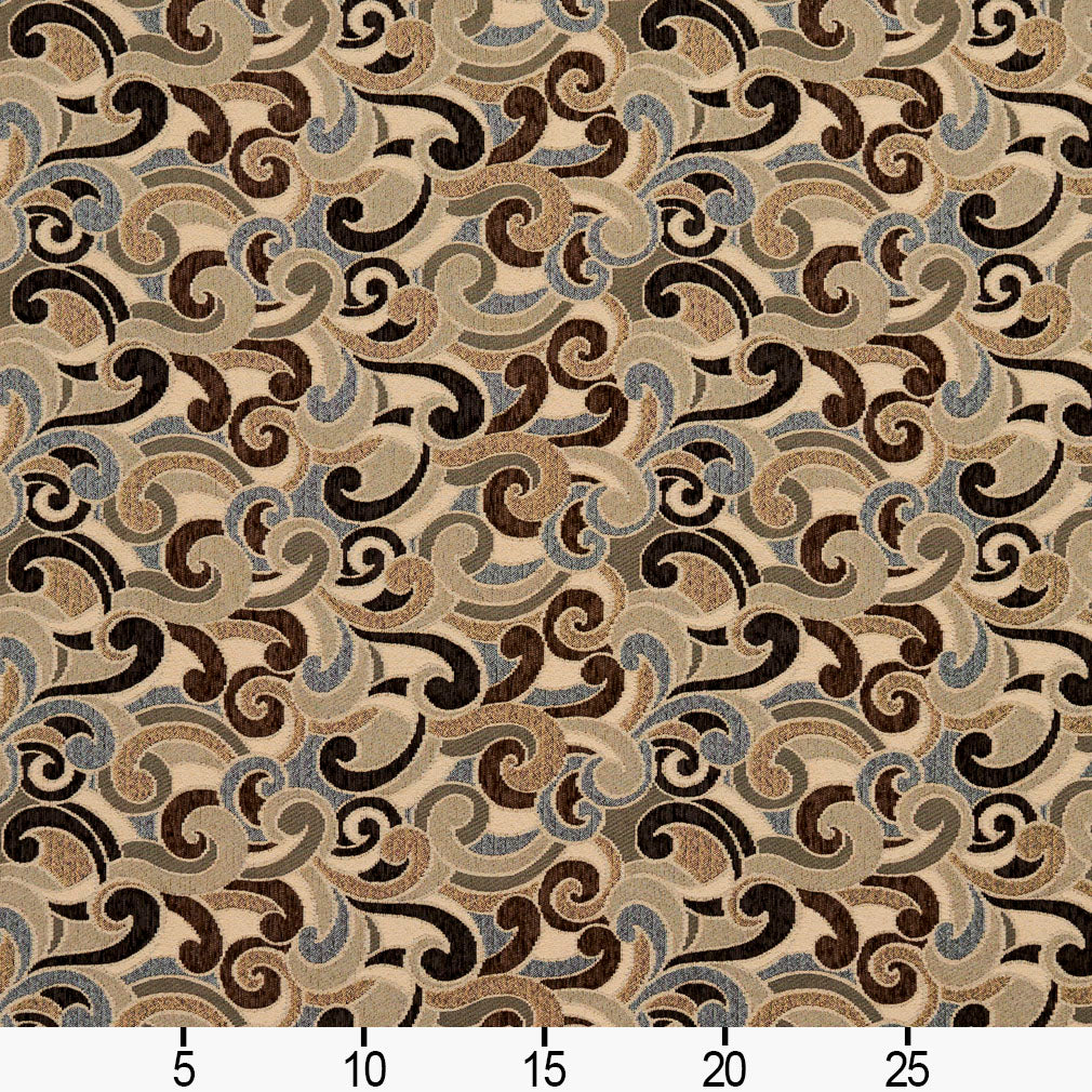 8539 Abstract & Geometric Nutmeg/Flutter Brown Charlotte Fabrics