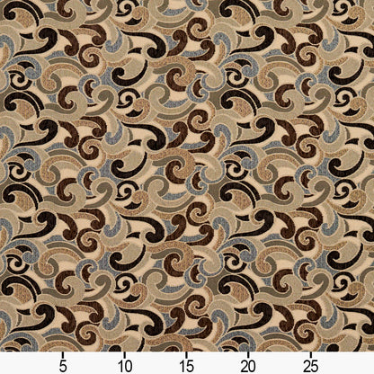 8539 Abstract & Geometric Nutmeg/Flutter Brown Charlotte Fabrics