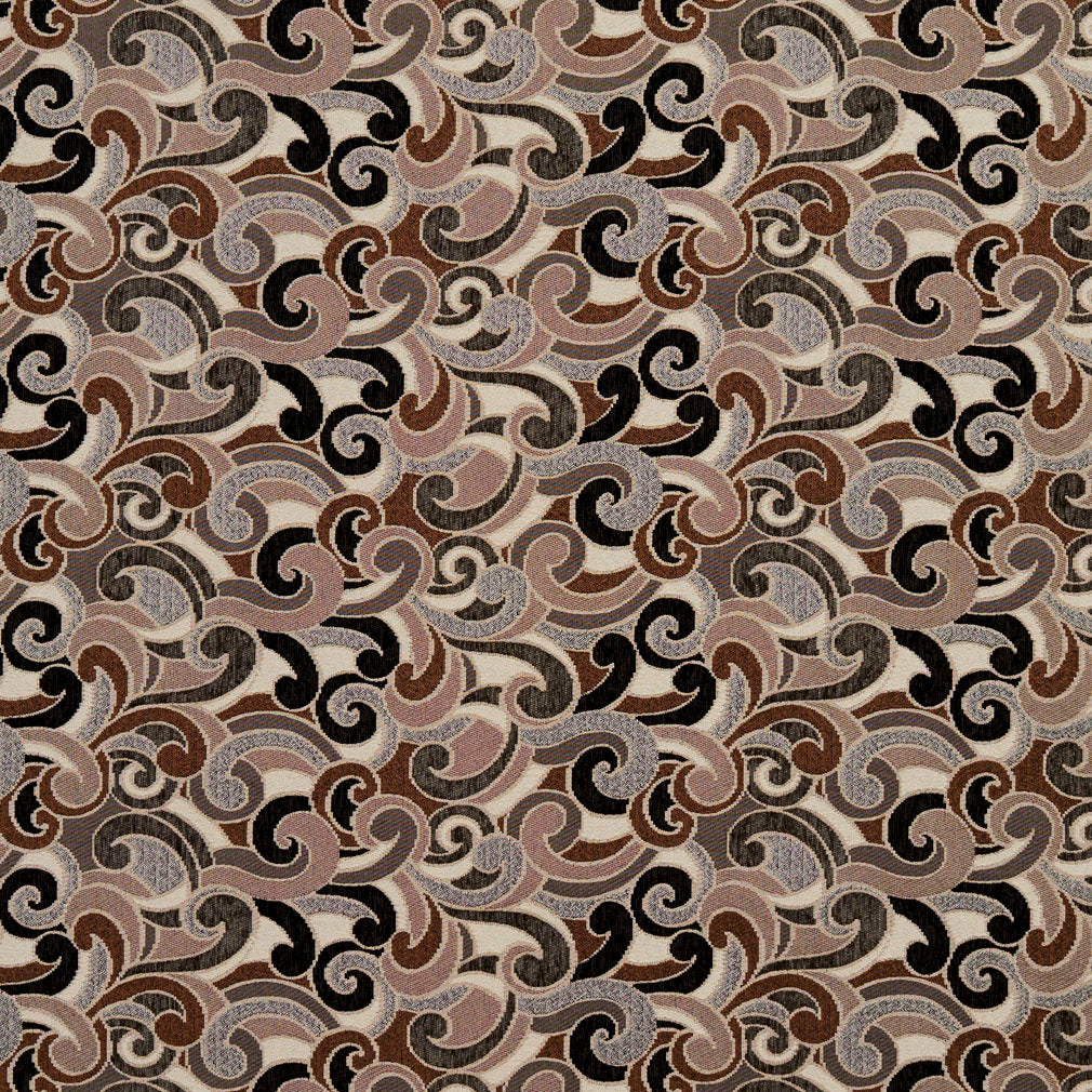 8540 Abstract & Geometric Bronze/Flutter Black,Brown Charlotte Fabrics