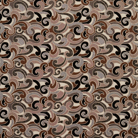 8540 Abstract & Geometric Bronze/Flutter Black,Brown Charlotte Fabrics