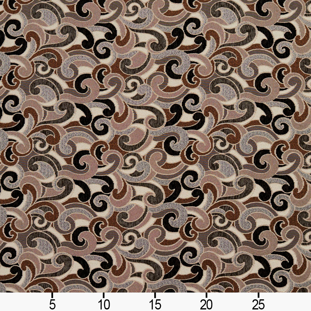 8540 Abstract & Geometric Bronze/Flutter Black,Brown Charlotte Fabrics