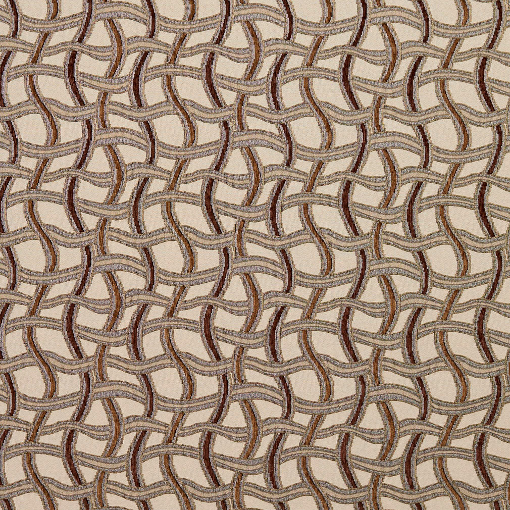 8541 Abstract & Geometric Harvest/Maze Brown Charlotte Fabrics