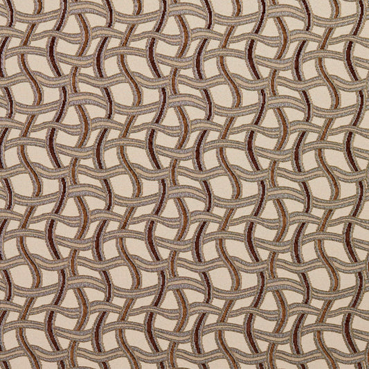 8541 Abstract & Geometric Harvest/Maze Brown Charlotte Fabrics