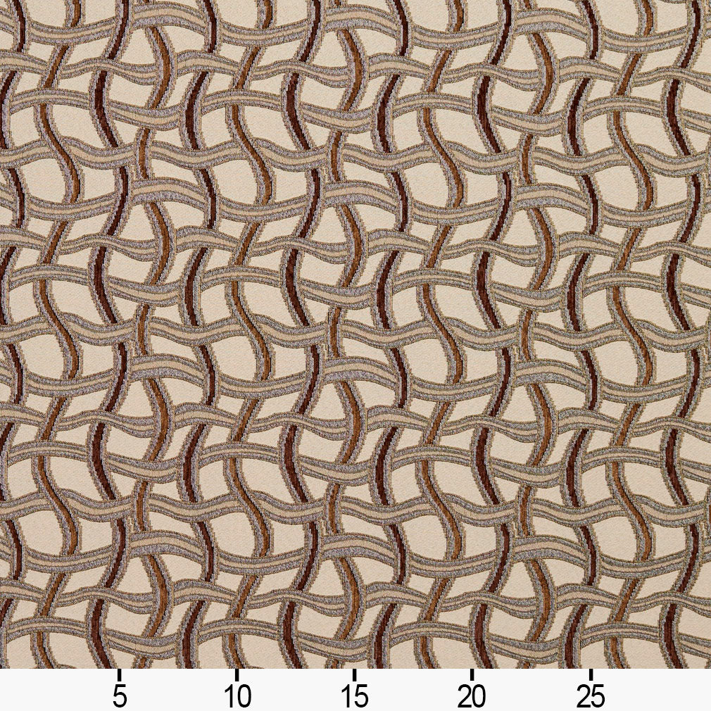 8541 Abstract & Geometric Harvest/Maze Brown Charlotte Fabrics