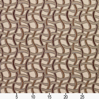 8541 Abstract & Geometric Harvest/Maze Brown Charlotte Fabrics