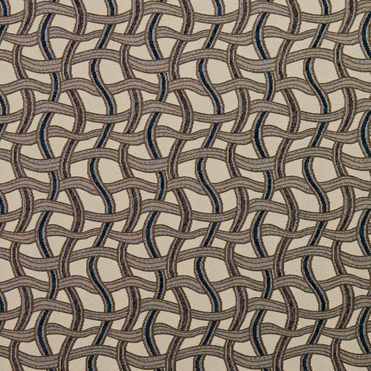 8542 Abstract & Geometric Royal/Maze Blue,Brown Charlotte Fabrics