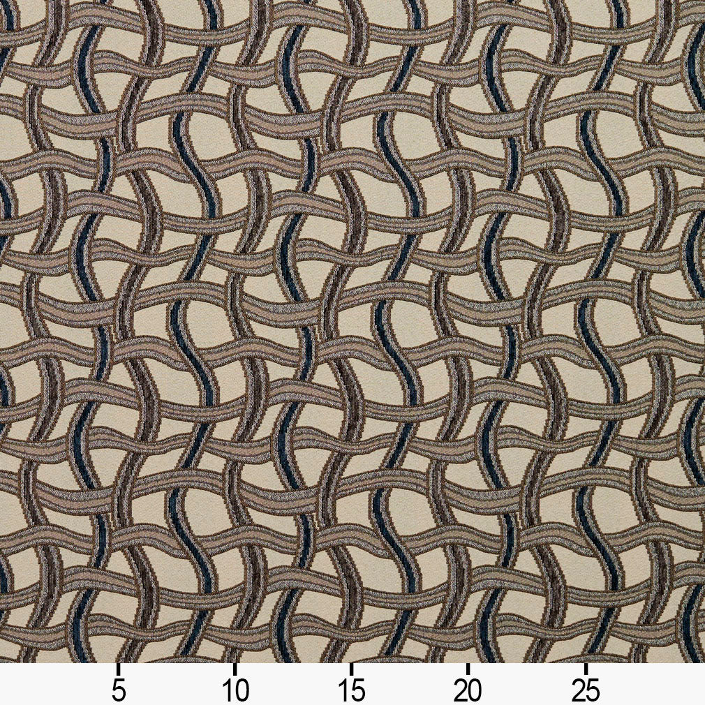 8542 Abstract & Geometric Royal/Maze Blue,Brown Charlotte Fabrics
