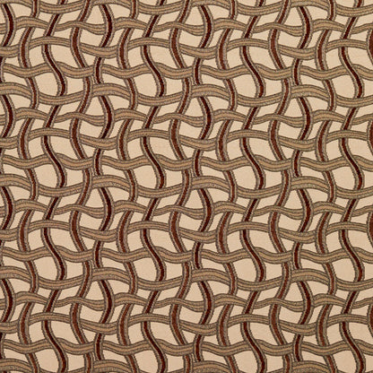 8543 Abstract & Geometric Spice/Maze Brown Charlotte Fabrics
