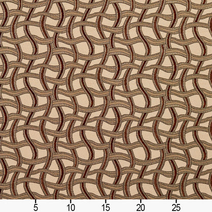 8543 Abstract & Geometric Spice/Maze Brown Charlotte Fabrics