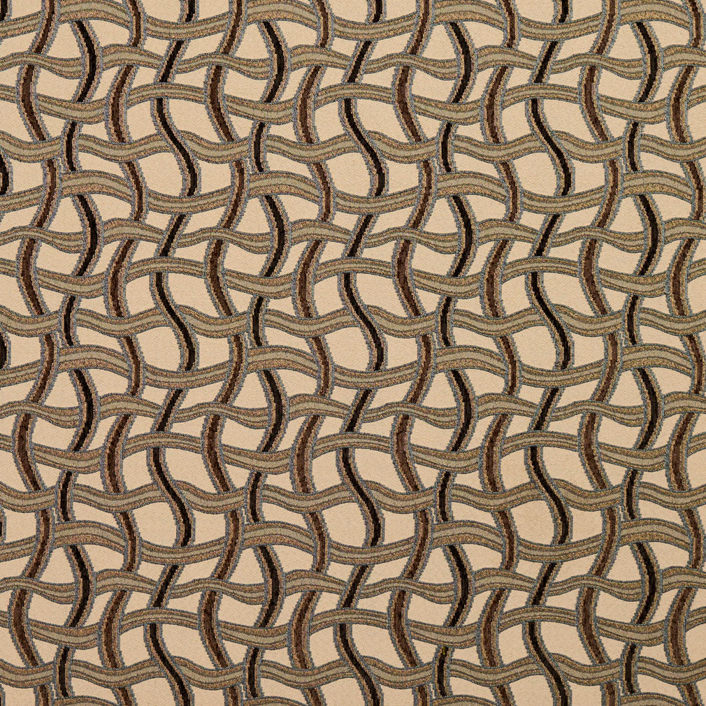 8544 Abstract & Geometric Nutmeg/Maze Brown Charlotte Fabrics