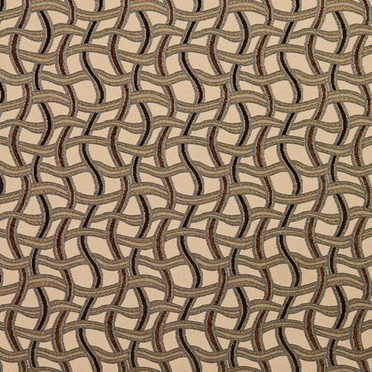 8544 Abstract & Geometric Nutmeg/Maze Brown Charlotte Fabrics