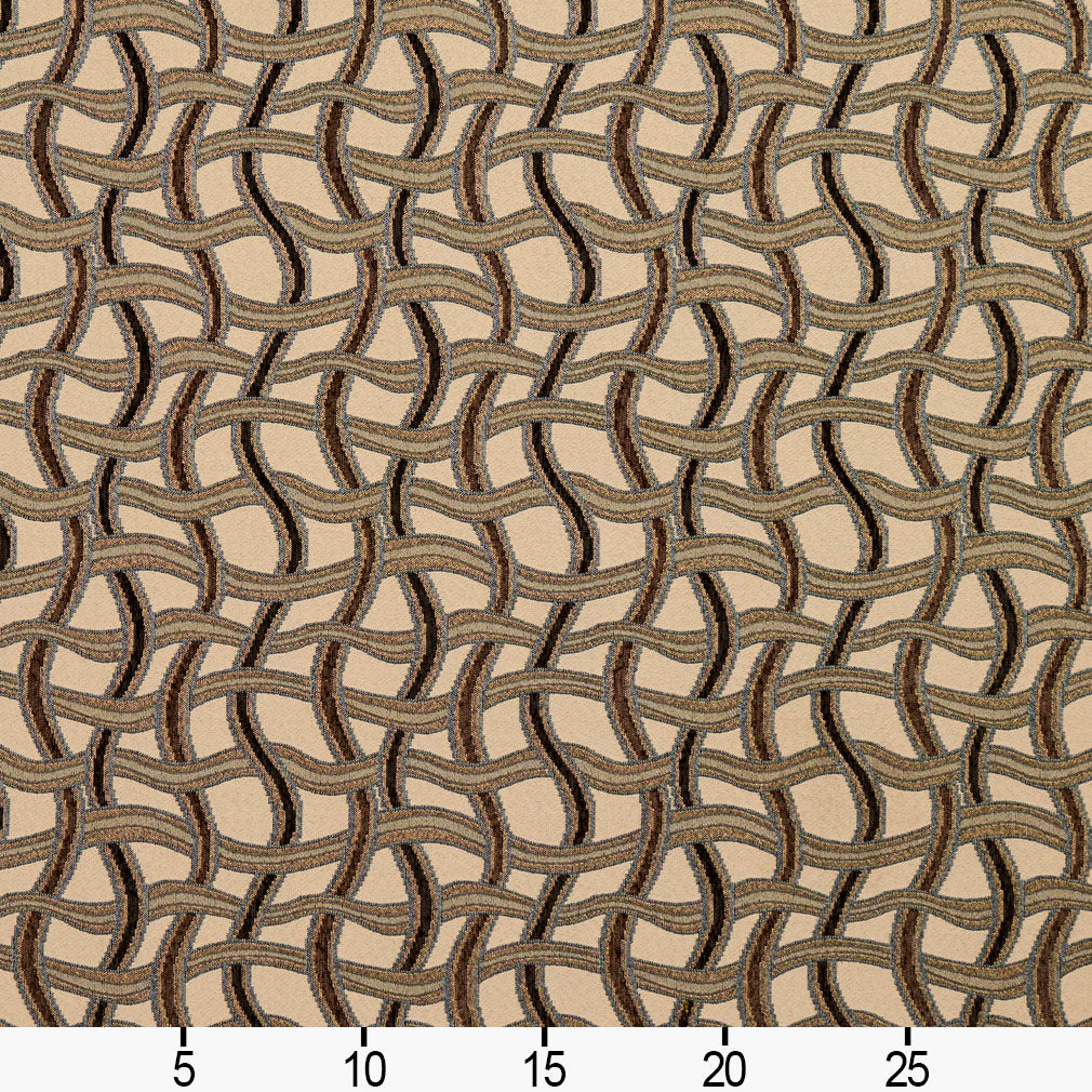8544 Abstract & Geometric Nutmeg/Maze Brown Charlotte Fabrics