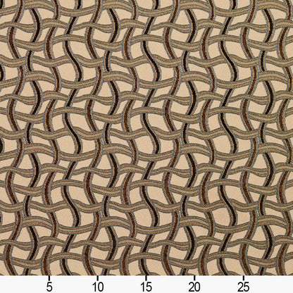 8544 Abstract & Geometric Nutmeg/Maze Brown Charlotte Fabrics