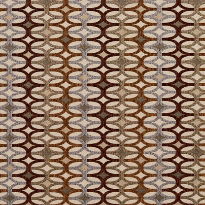 8546 Abstract & Geometric Harvest/Interlock Brown Charlotte Fabrics