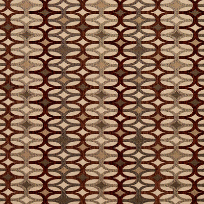 8548 Abstract & Geometric Spice/Interlock Brown Charlotte Fabrics
