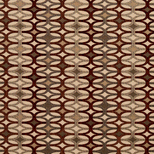 8548 Abstract & Geometric Spice/Interlock Brown Charlotte Fabrics