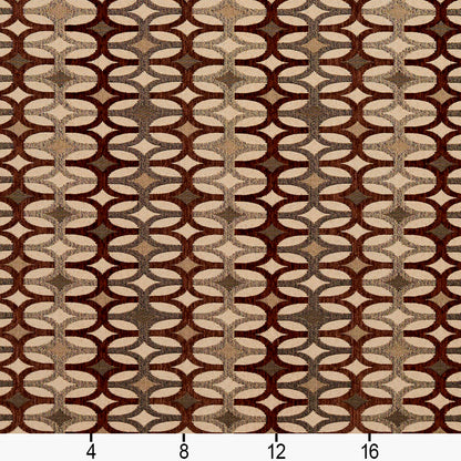 8548 Abstract & Geometric Spice/Interlock Brown Charlotte Fabrics