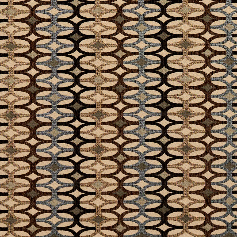 8549 Abstract & Geometric Nutmeg/Interlock Brown Charlotte Fabrics