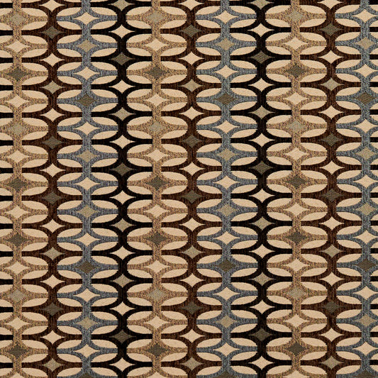 8549 Abstract & Geometric Nutmeg/Interlock Brown Charlotte Fabrics