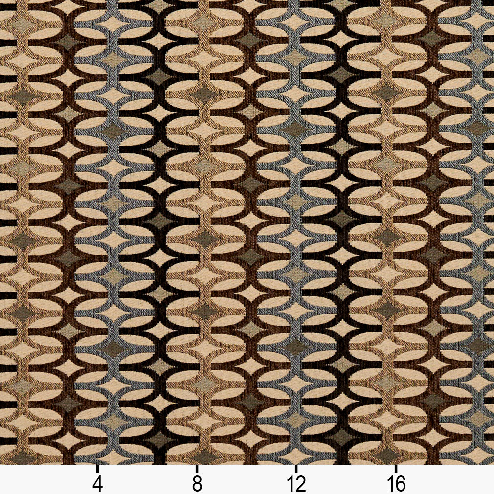 8549 Abstract & Geometric Nutmeg/Interlock Brown Charlotte Fabrics