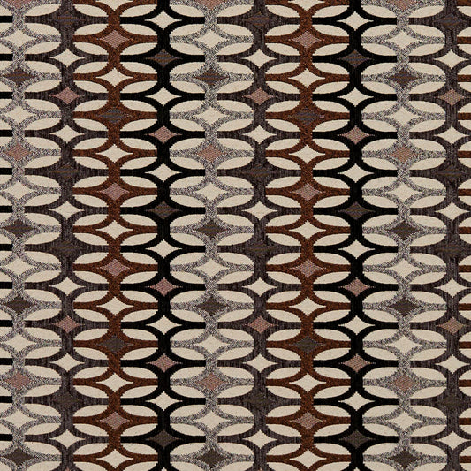 8550 Abstract & Geometric Bronze/Interlock Black,Brown Charlotte Fabrics