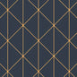 8804 DIAMONDS Navy And Gold Schumacher Wallpaper