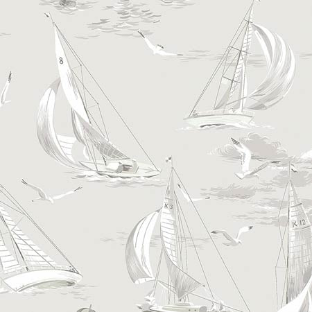 8855 SAILBOATS Grey Schumacher Wallpaper