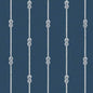 8858 KNOT STRIPE Navy Schumacher Wallpaper