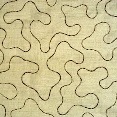 8921-16 JIG SAW SILK NATURAL KRAVET COUTURE DRAPERY