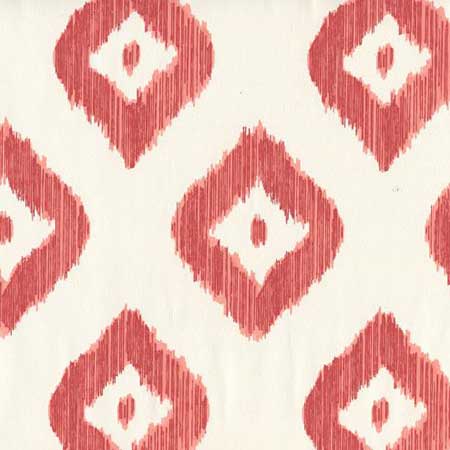 9040-07WP BALI DIAMOND Coral On Almost White Quadrille Wallpaper