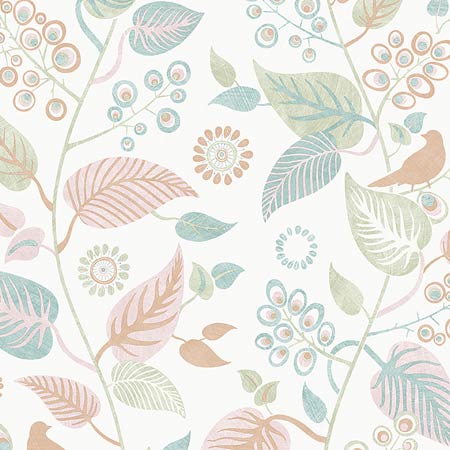 9330 LEAF RHAPSODY Multi Schumacher Wallpaper