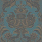 94/3017-CS WYNDHAM Teal And Charcoal Cole & Son Wallpaper