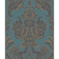 94/3017-CS WYNDHAM Teal And Charcoal Cole & Son Wallpaper