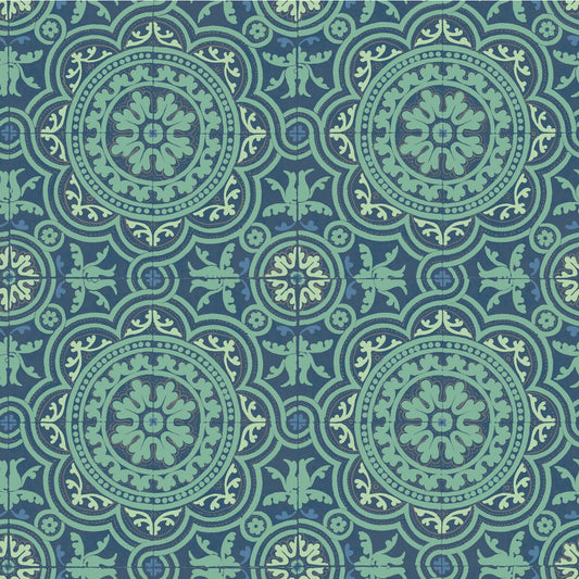 94/8043-CS PICCADILLY Teal And Gold Cole & Son Wallpaper