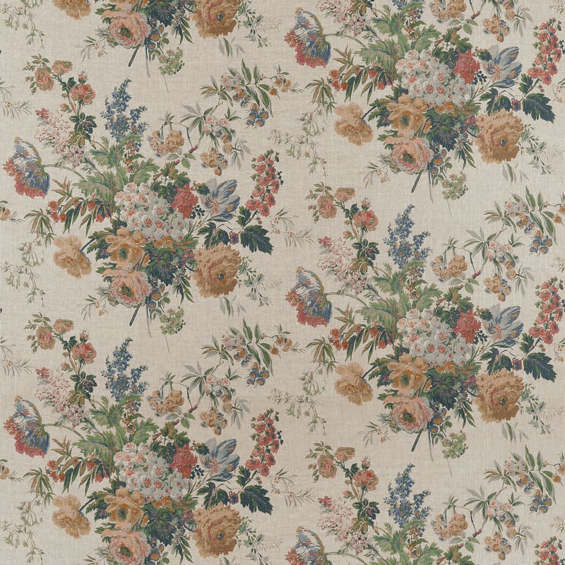AF16133 Anna French Apricot and Slate Fabric