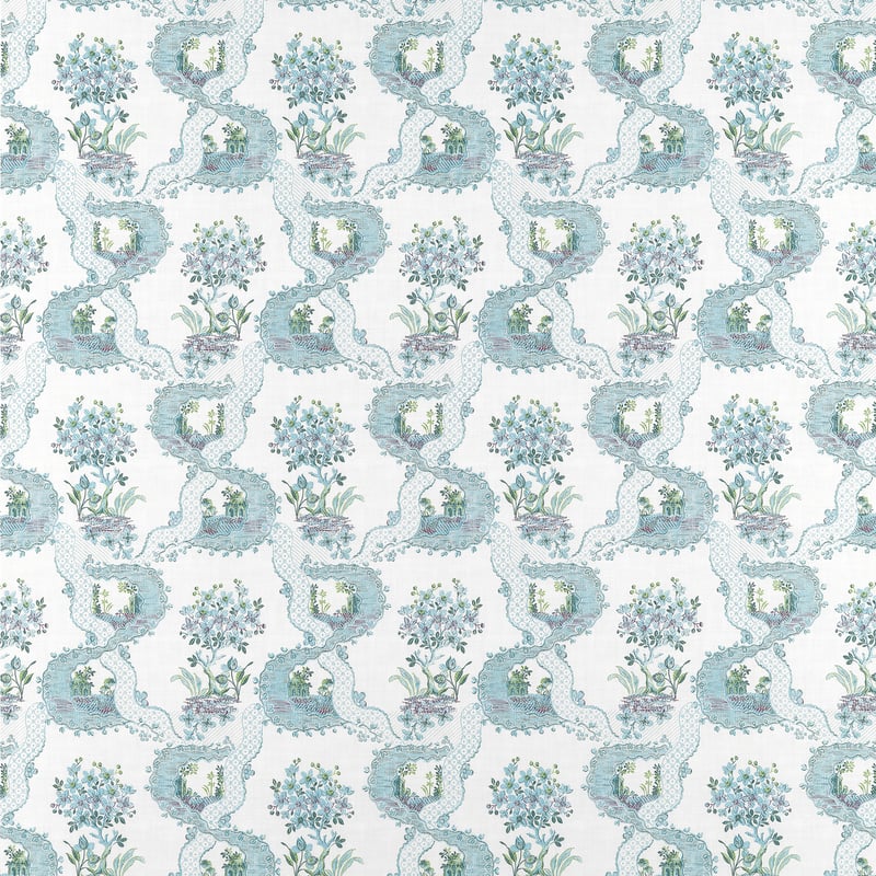 AF16157 Anna French Blue and Plum Fabric