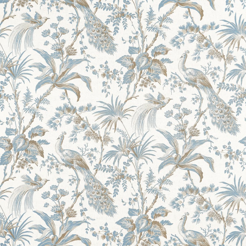 AF57828 Anna French Soft Blue and Beige Fabric