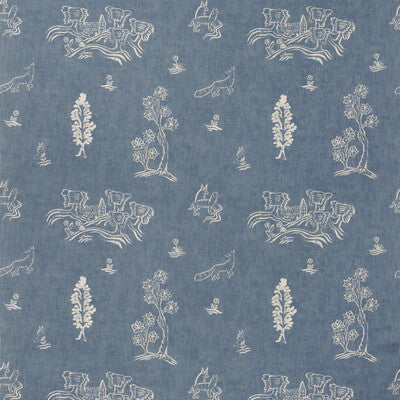 AM100318-5 FRIENDLY FOLK HAPPY BLUE KRAVET COUTURE Fabrics Drapery Upholstery