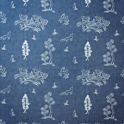 AM100377-5 FRIENDLY FOLK OUTDOOR HAPPY BLUE KRAVET COUTURE Fabrics Drapery Upholstery