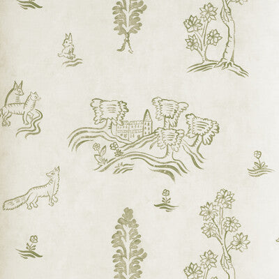 AMW10057-3 WYCHWOOD BASIL GREEN KRAVET COUTURE Wallpaper