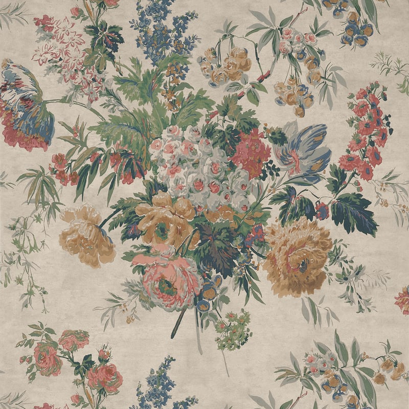 AT16133 Anna French Apricot and Slate Wallpaper