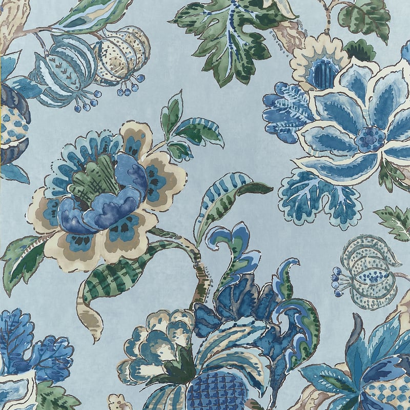 AT16138 Anna French Blue Wallpaper