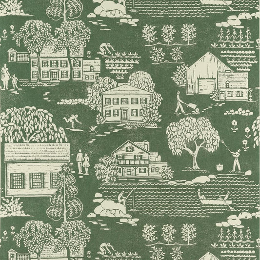 AT16164 Anna French Green Wallpaper