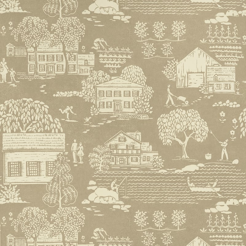 AT16165 Anna French Beige Wallpaper