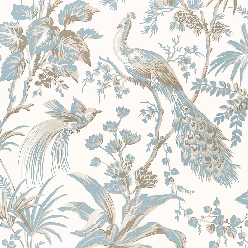 AT57828 Anna French Soft Blue and Beige Wallpaper